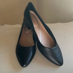 Easy Spirt Slip On Comfort Black Leather Pumps Women’s 10 W New No Box